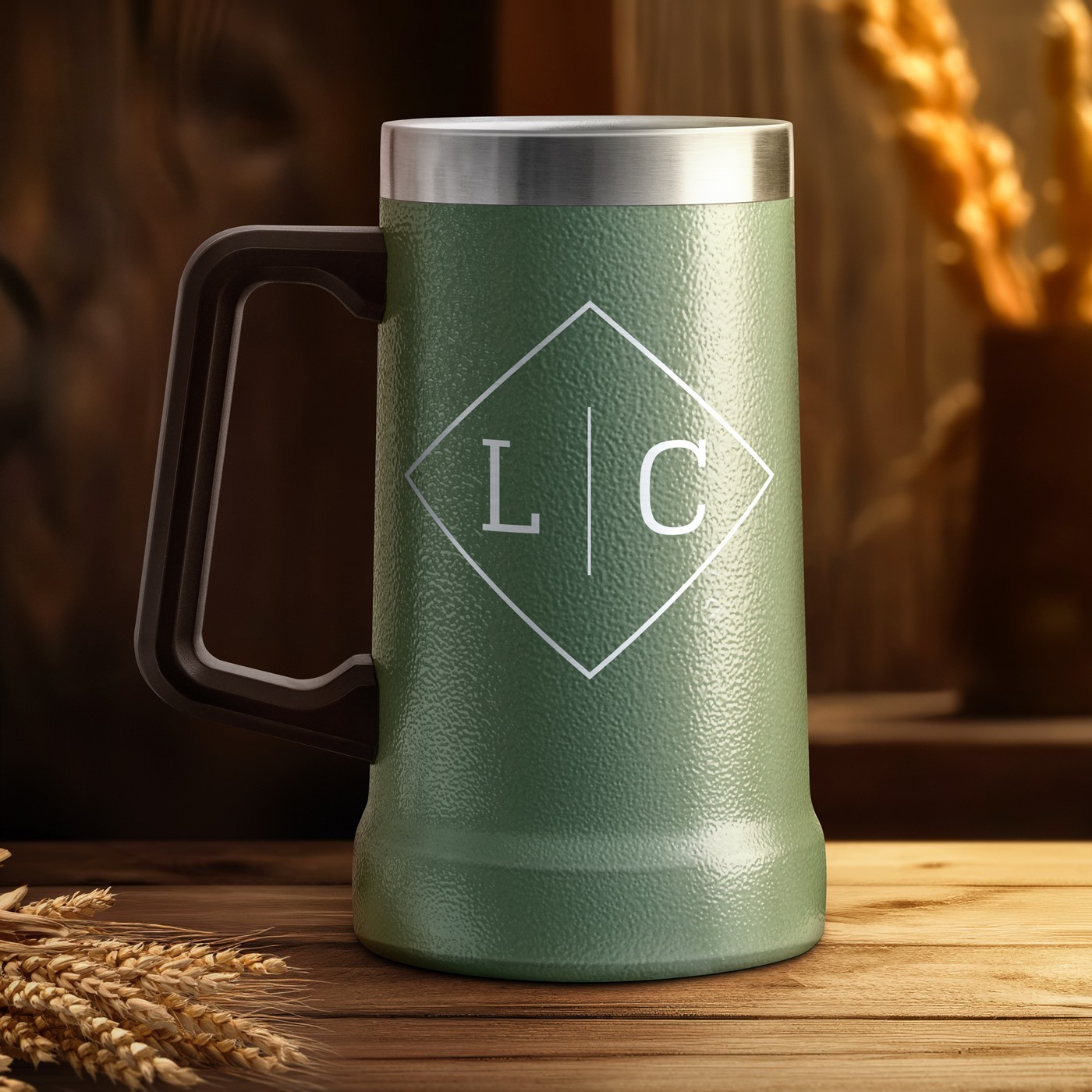 Taza de cerveza personalizada Murrano - Verde