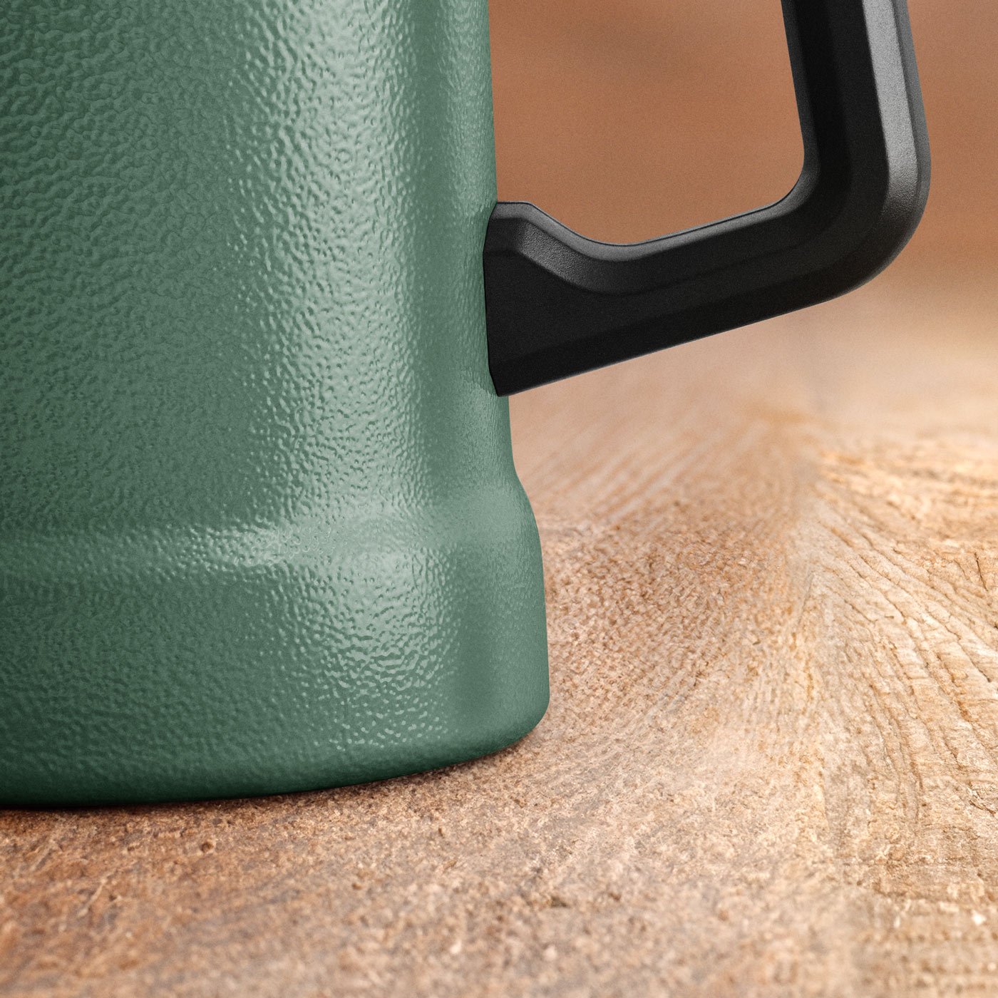 Taza de cerveza personalizada de acero inoxidable verde