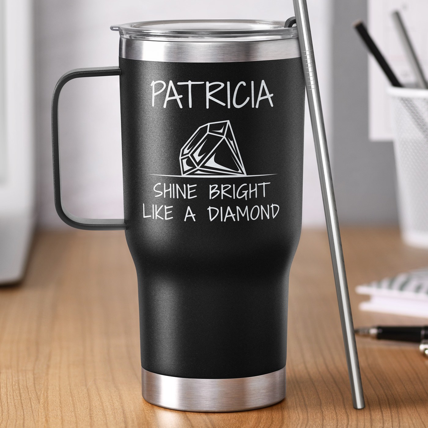 Murrano Women's Insulated Cup with Gravure for Valentine's Day