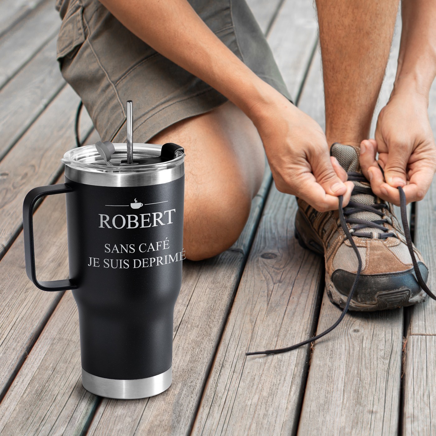 Murrano Personalized Insulated Cup - Black