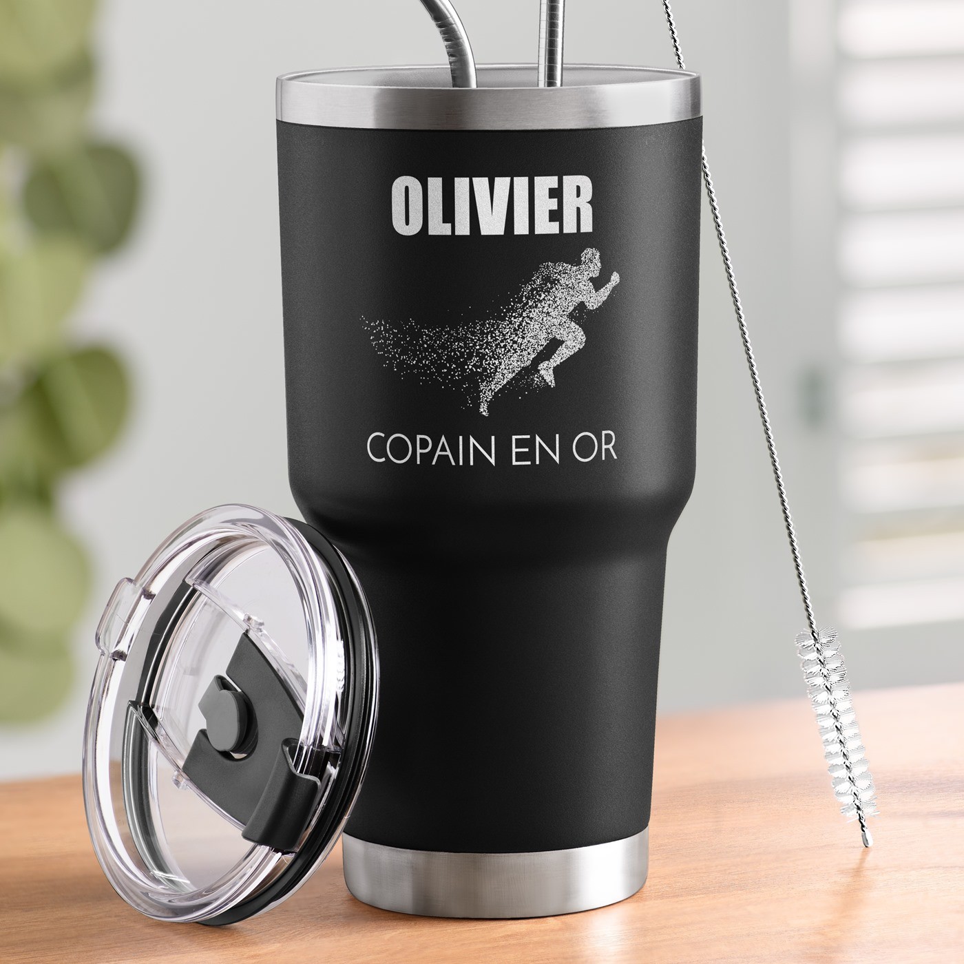 Taza térmica Murrano con grabado para un amigo en el Día de San Valentín