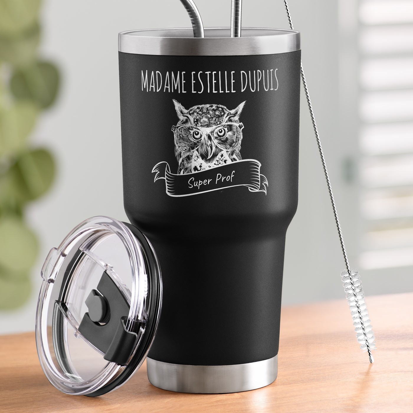 Taza Aislamiento Murrano Grabada para Profes