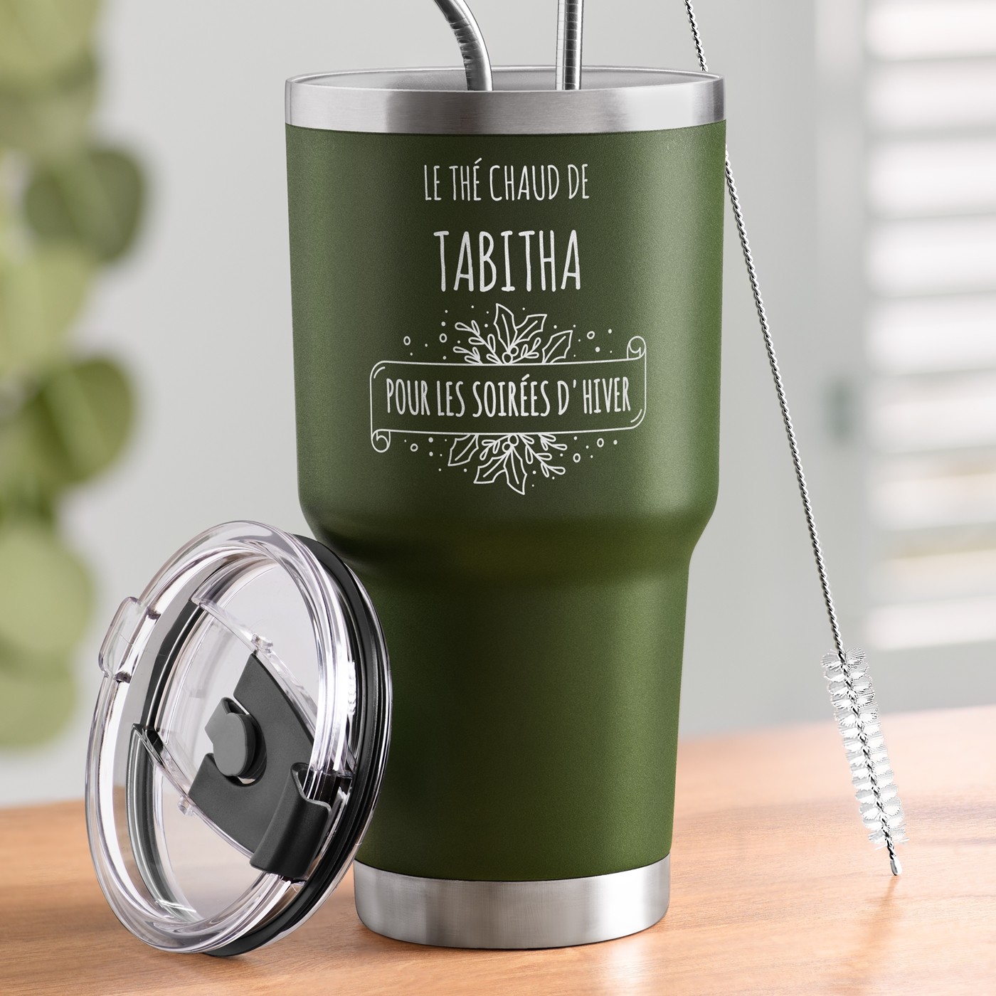 Personalized Stainless Steel Insulated Cup for Women - Green