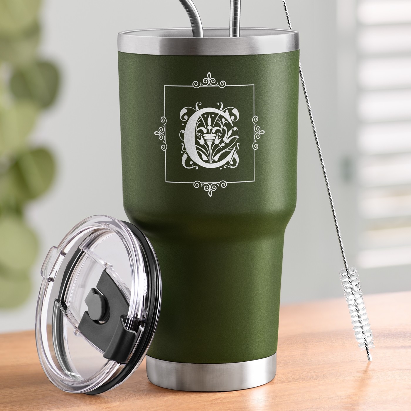 Murrano Insulated Cup - Green with Custom Engraving