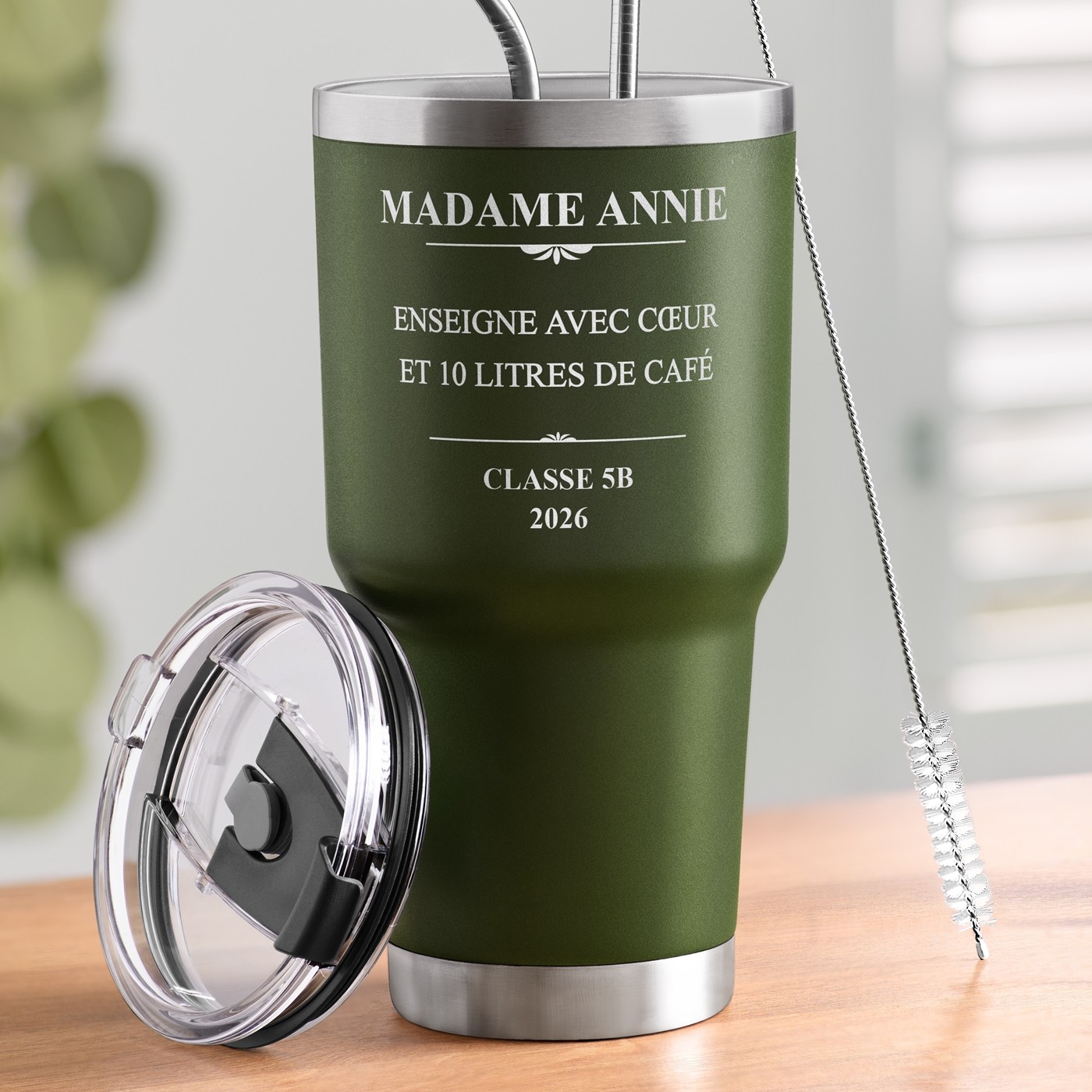 Murrano Personalized Insulated Cup - Green Teacher Gift