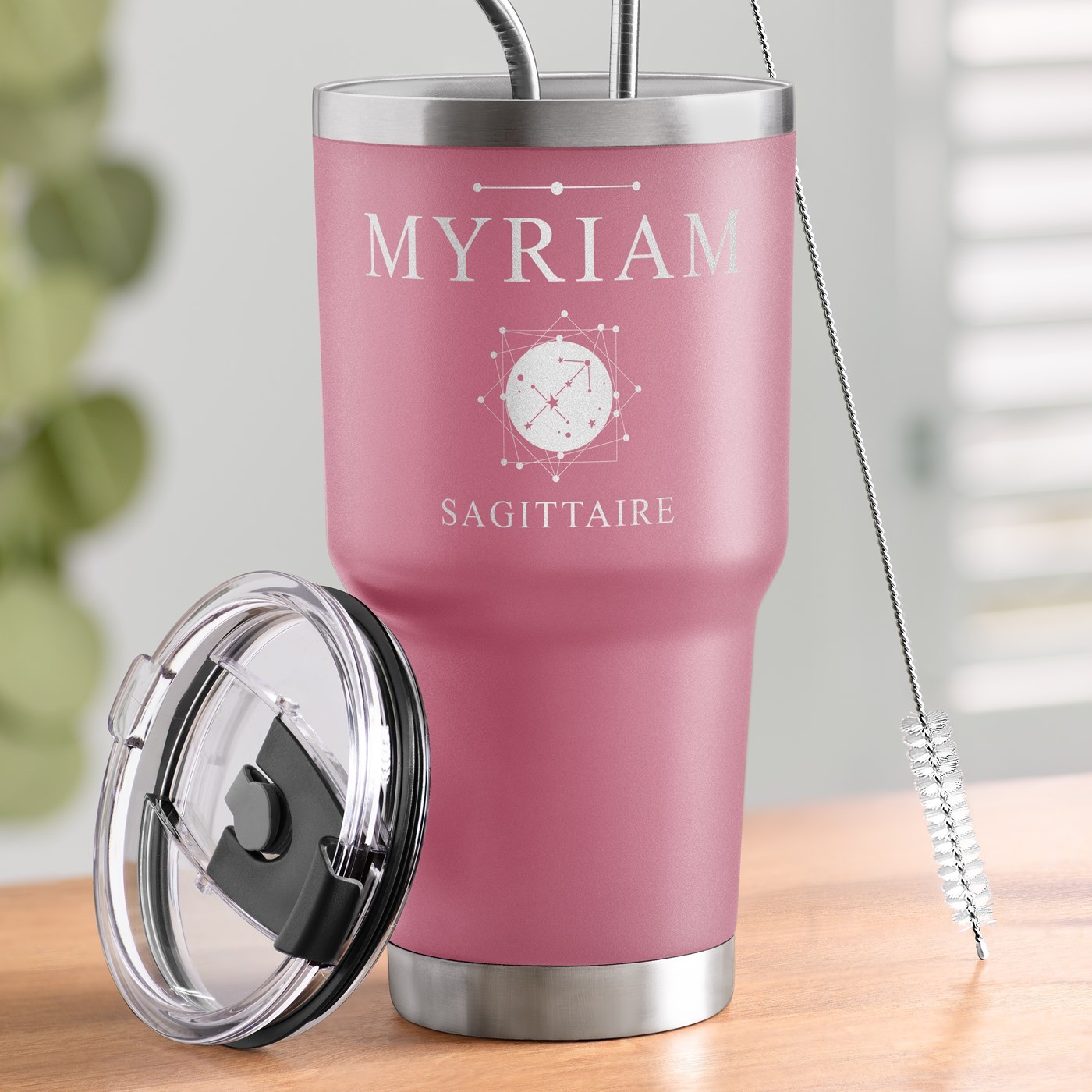 Murrano Personalized Thermal Mug - Pink for a Friend's Birthday