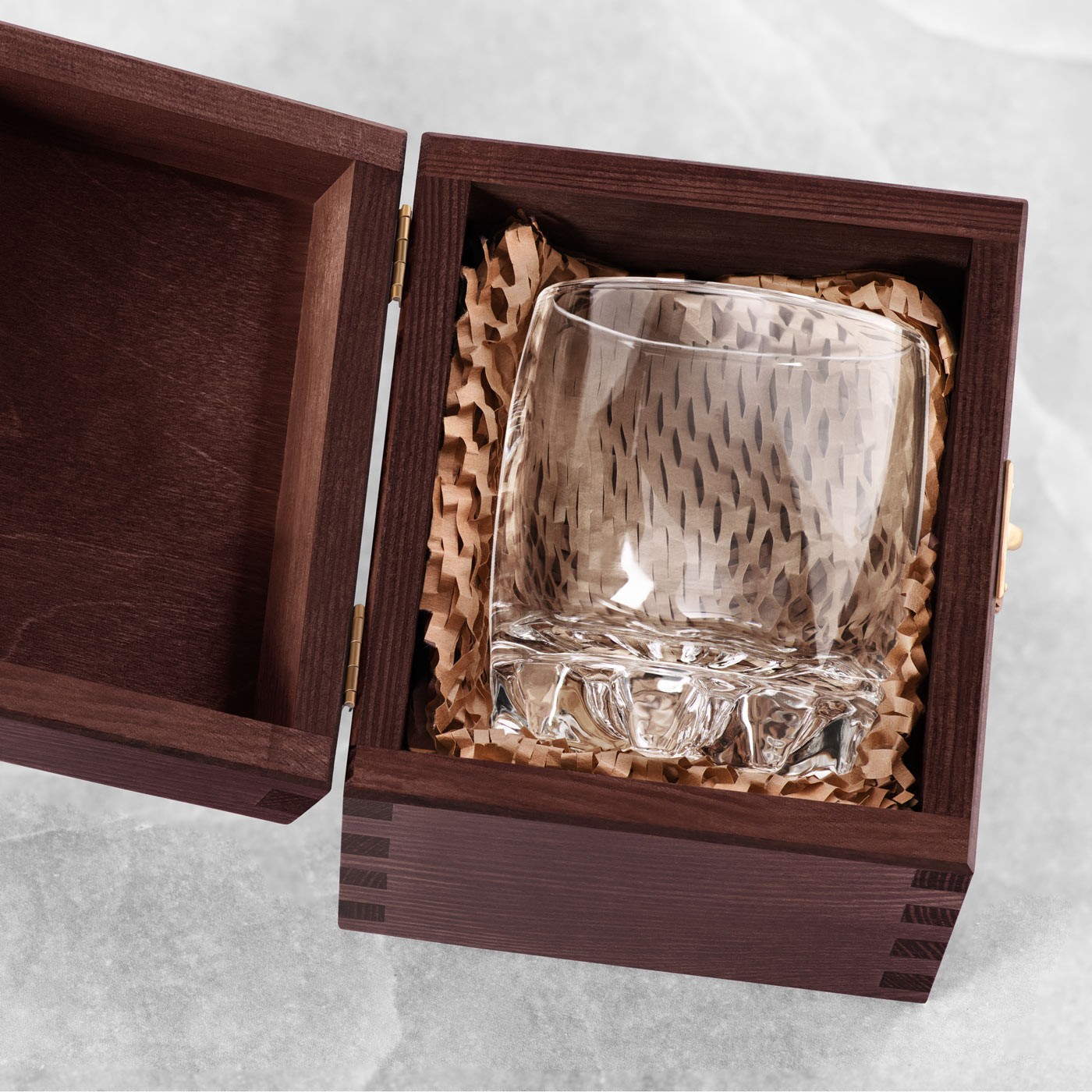 Murrano Exclusive Wooden Box for a Glass + Free Accessory