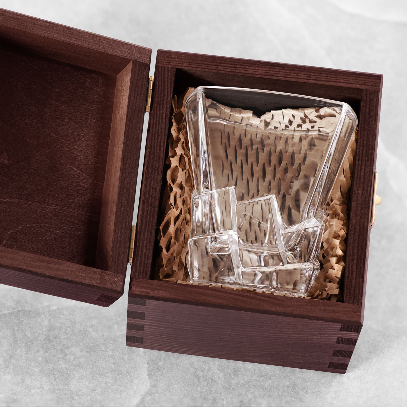Murrano Exclusive Wooden Box for a Glass + Free Accessory