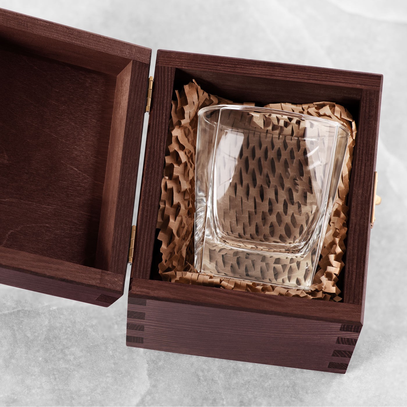Murrano Exclusive Wooden Box for a Glass + Free Accessory