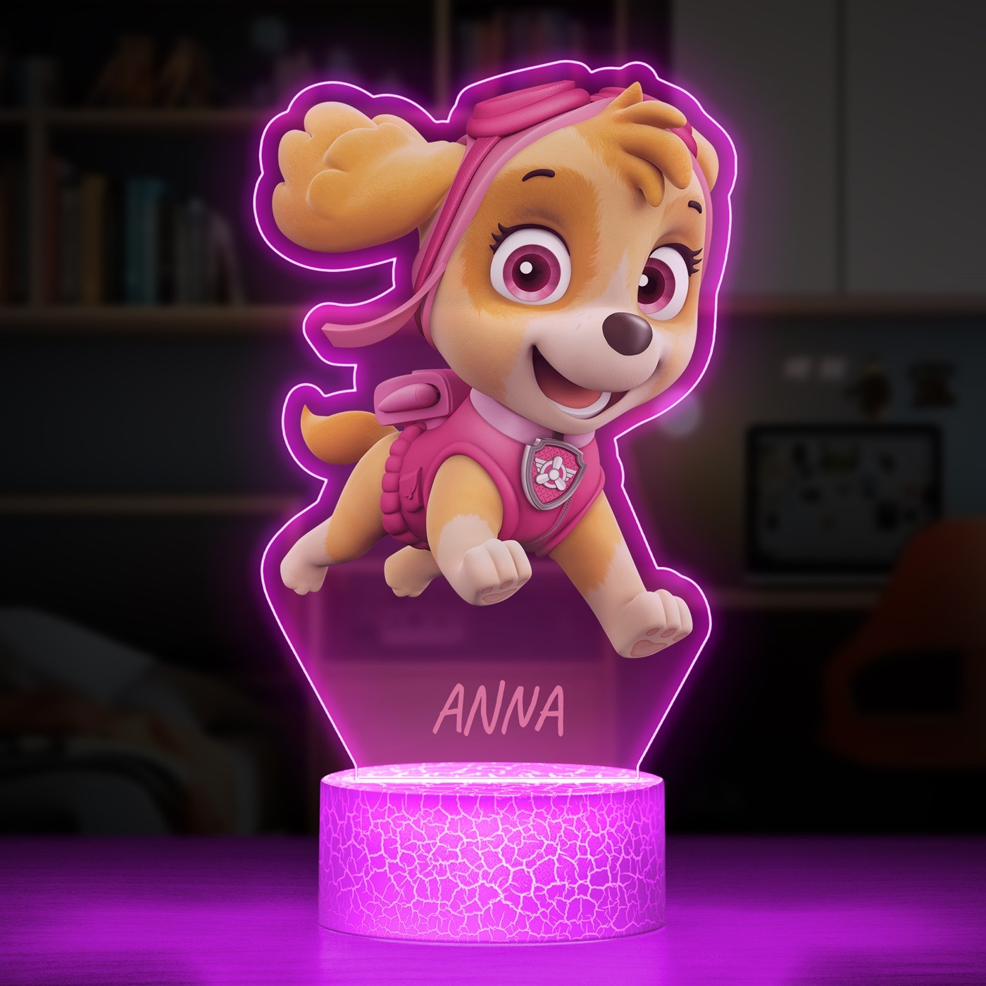 Lámpara LED 3D de Murrano con impresión personalizada Stella