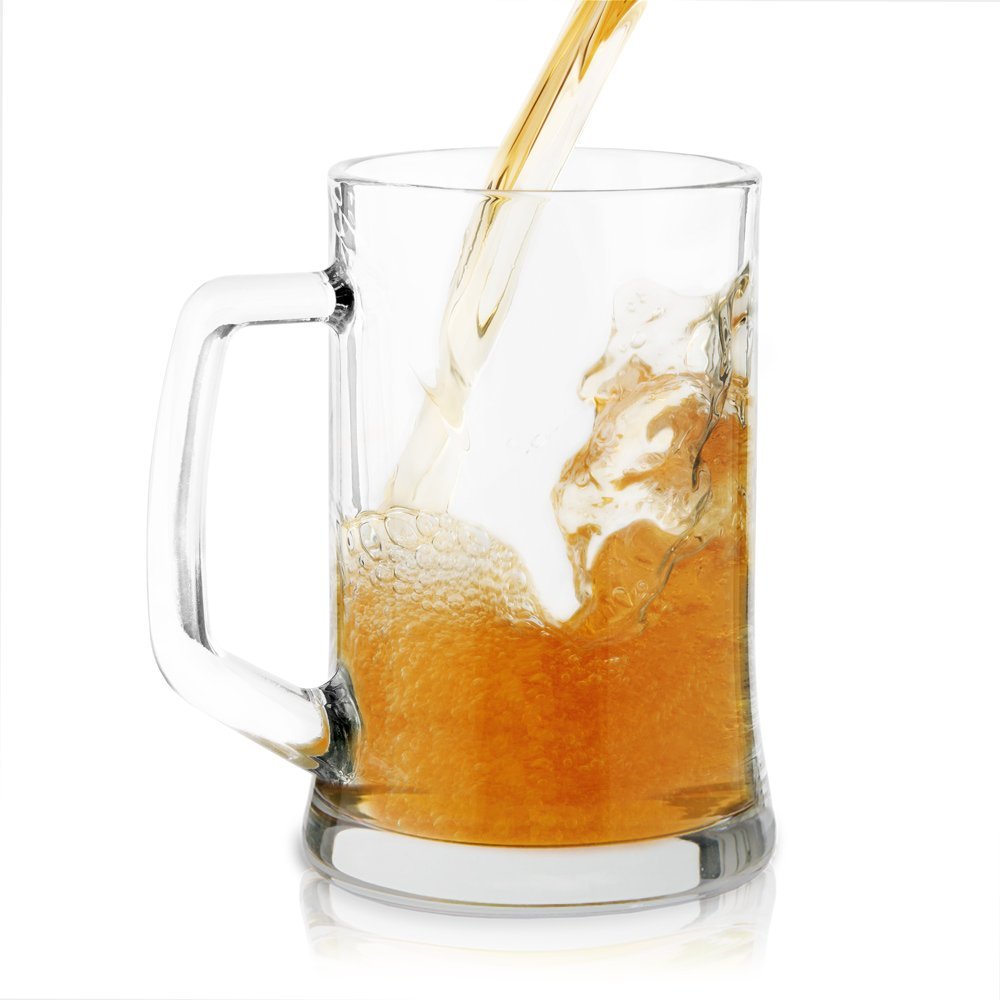 Murrano Personalized Beer Glass Mug with Laser Engraving for Grandpa