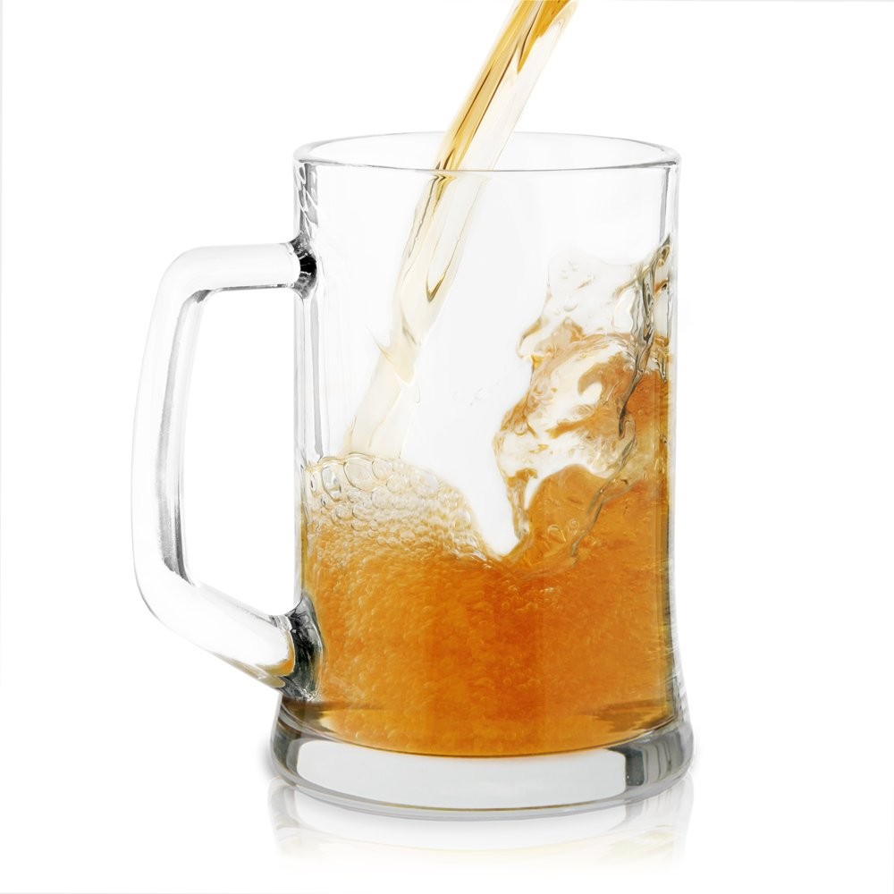 Taza de cerveza de vidrio personalizada Murrano para papá