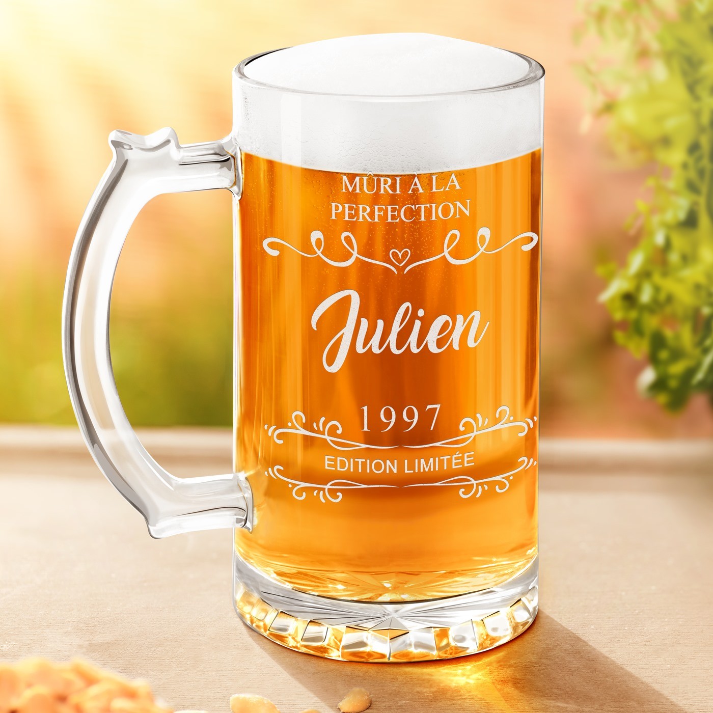 Vaso de cerveza personalizado Murrano