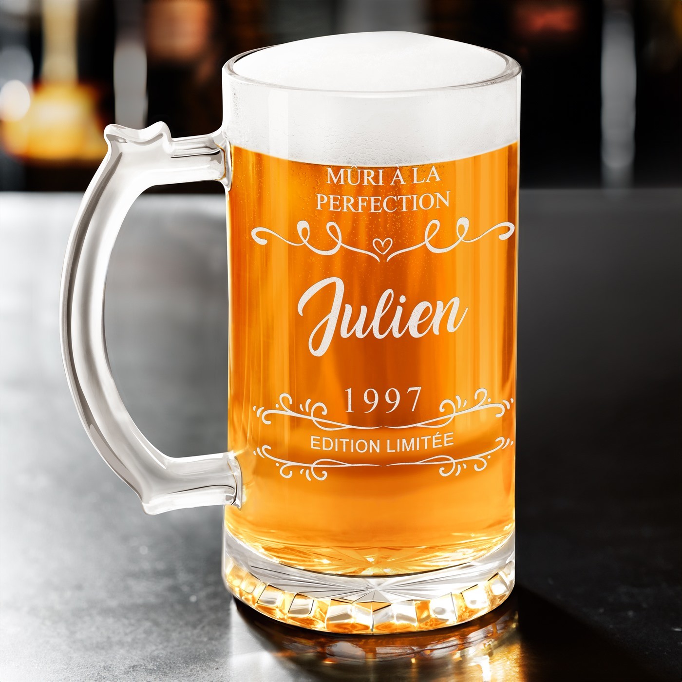 Vaso de cerveza personalizado Murrano