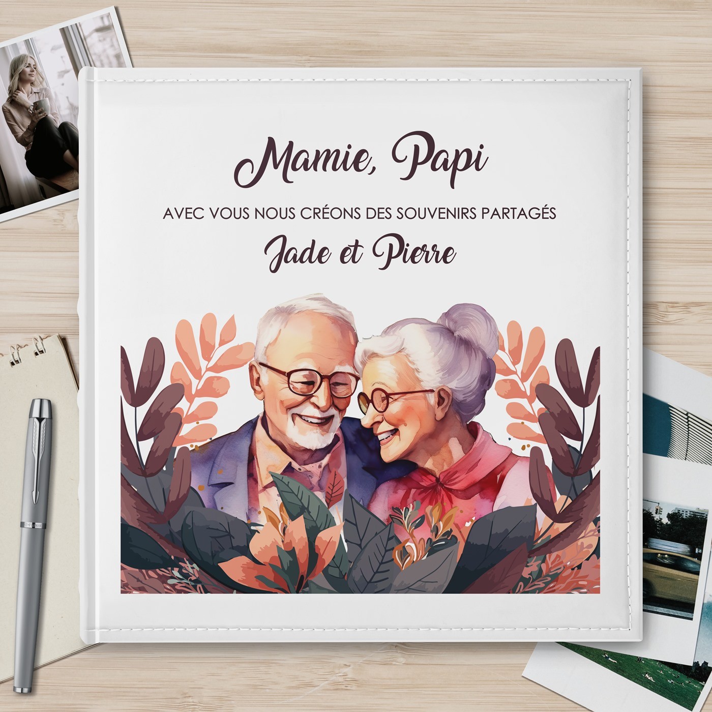 Murrano Photo Album 10x15 with Cover Personalization for Grandparents
