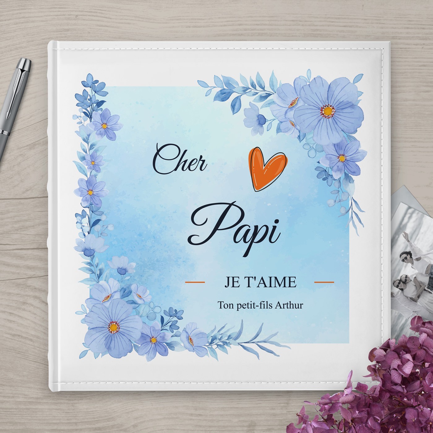 Murrano Photo Album 10x15 with Cover Printing for Grandparent