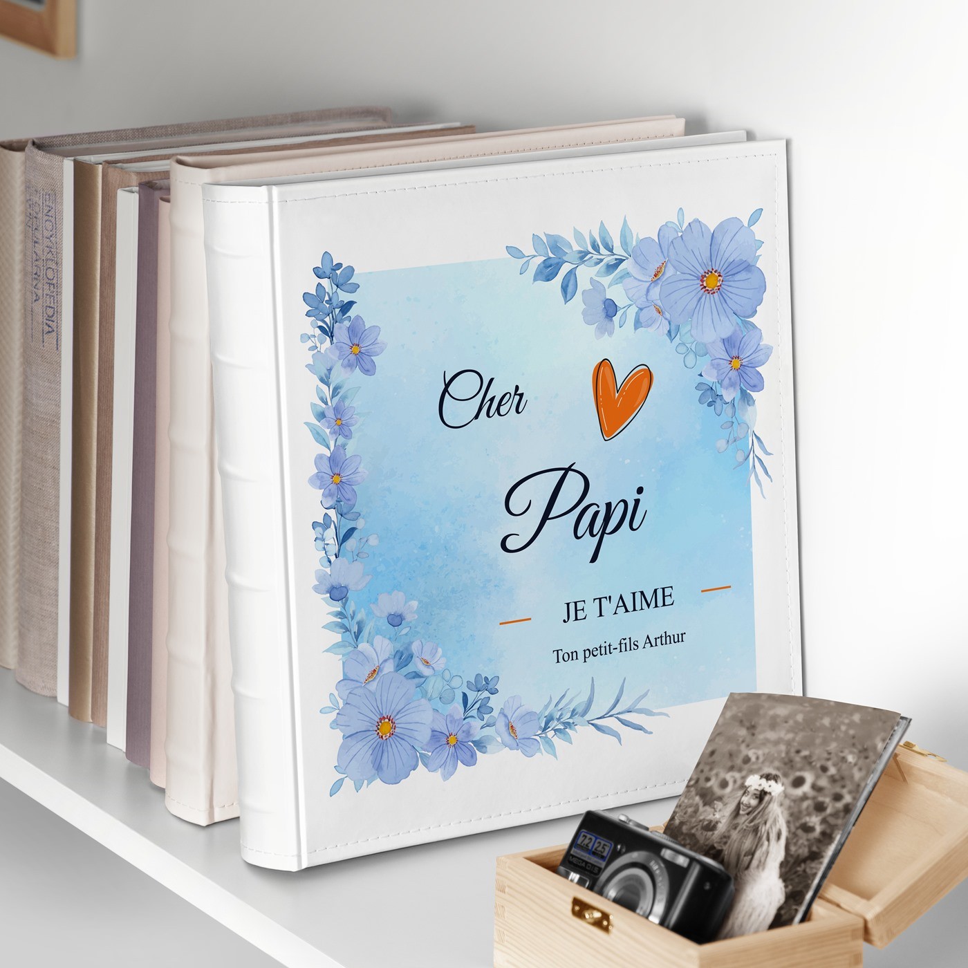 Murrano Photo Album 10x15 with Cover Printing for Grandparent