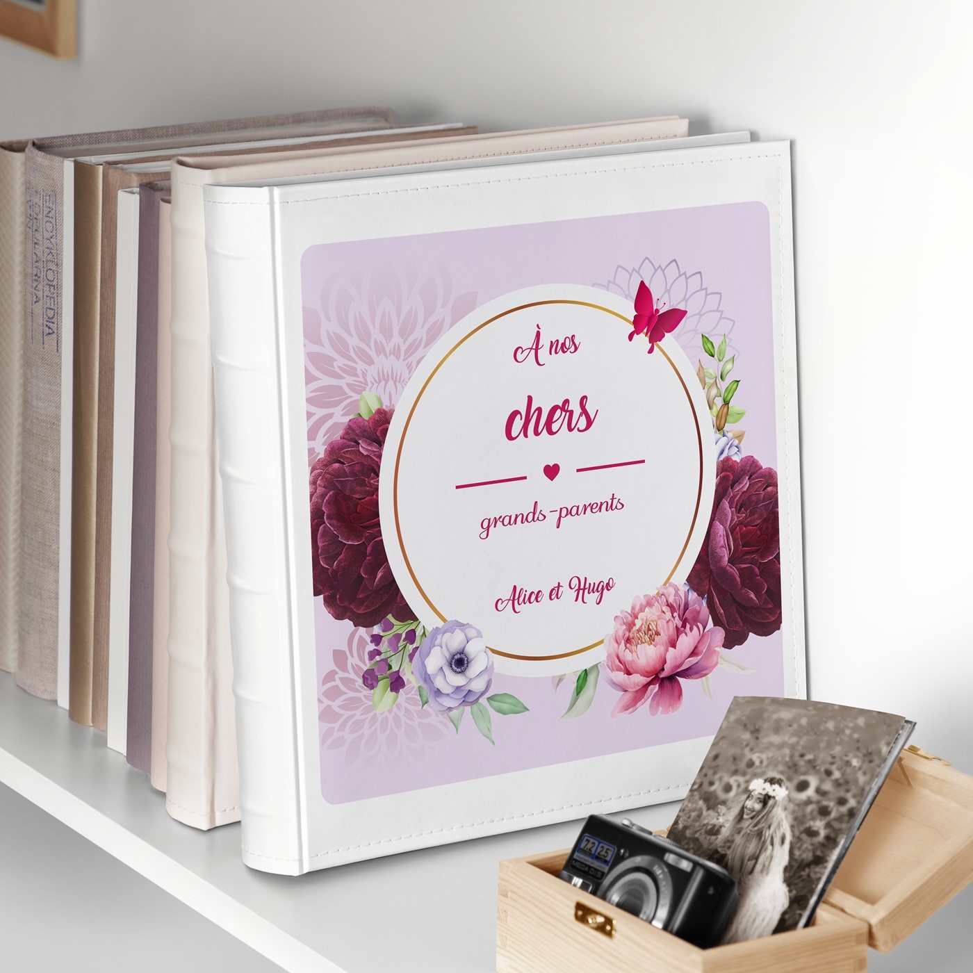 Murrano Photo Album 10x15 with Cover Printing for Grandparents
