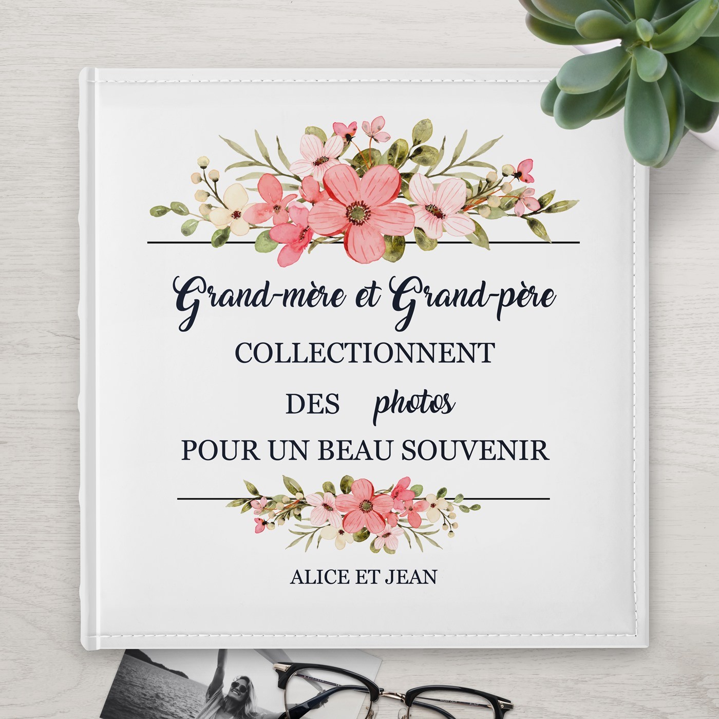 Murrano Photo Album 10x15 with Cover Printing for Grandparents