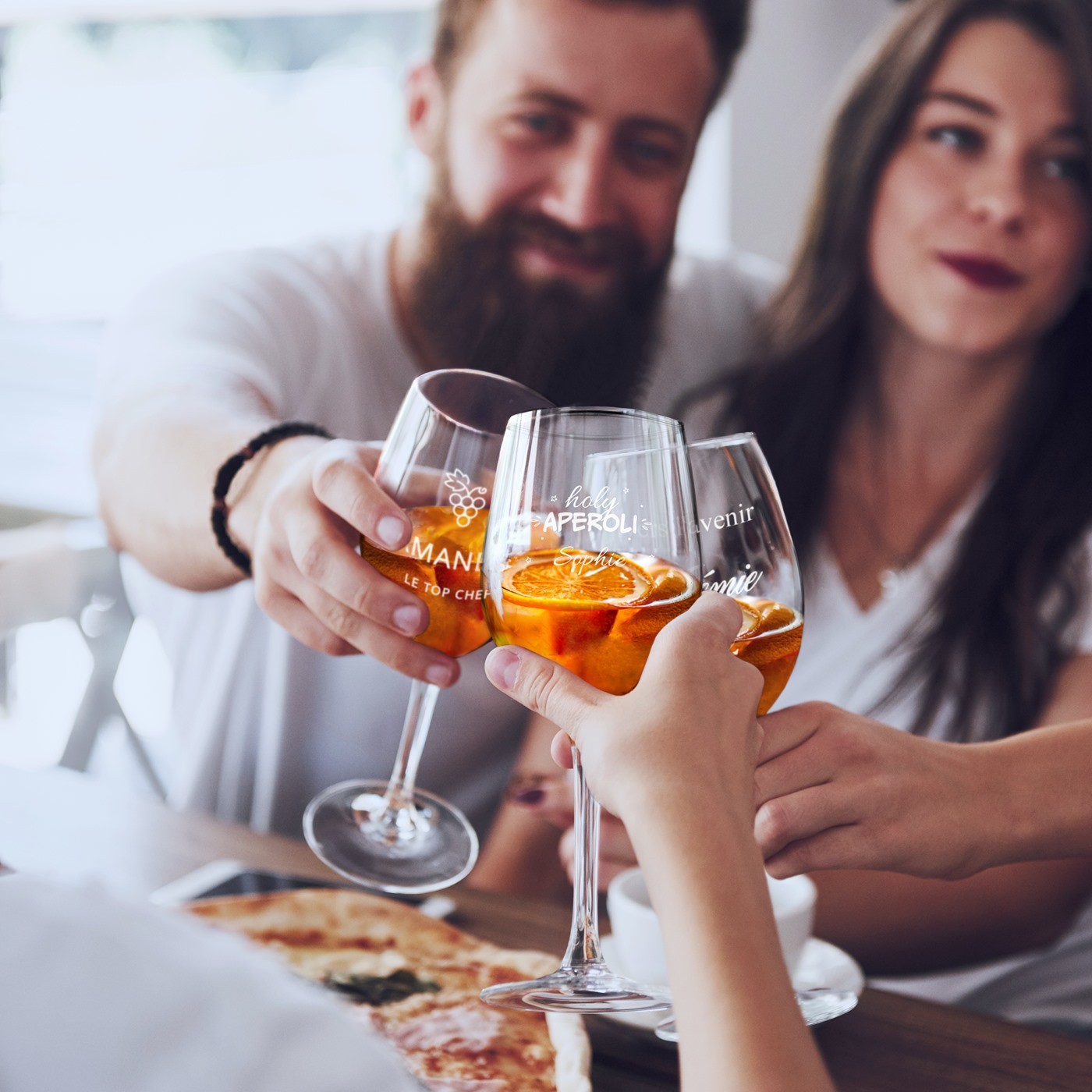 Vidrio Murrano Aperol con Grabado láser para una Ocasión Especial