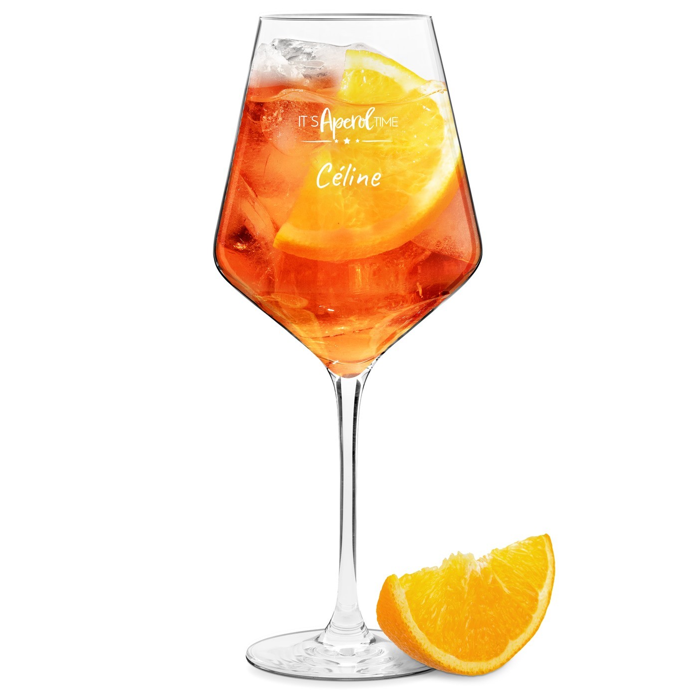 Vidrio de Aperol Spritz Murrano DE EDICIÓN LIMITADA con grabado para mujeres