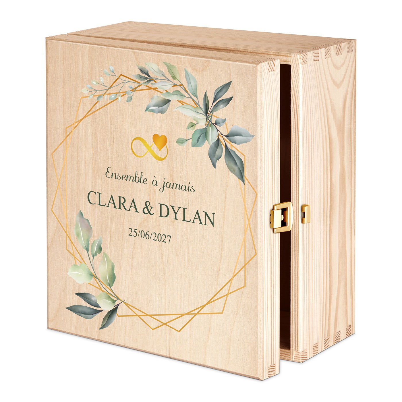 Set de copas de vino grabadas personalizadas Murrano para parejas