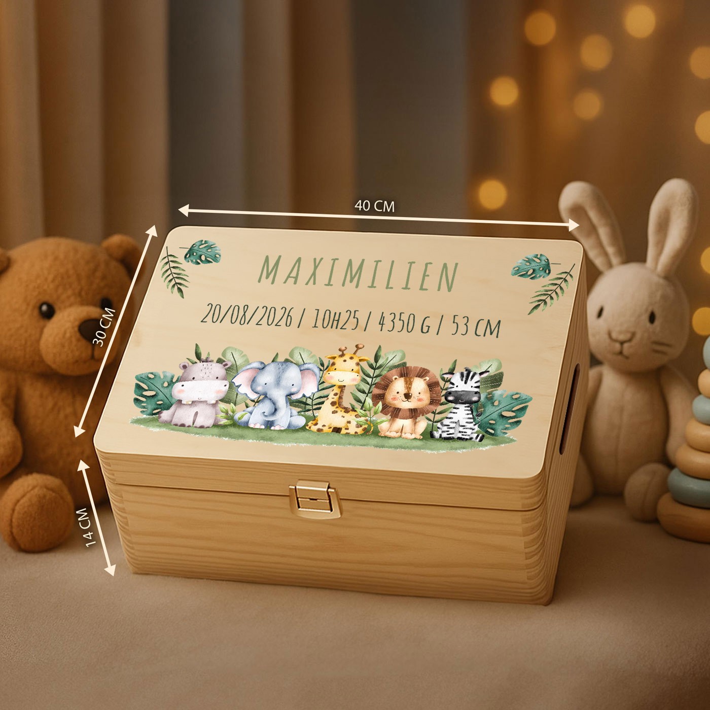 Murrano Pine Wood Memory Box for Boys