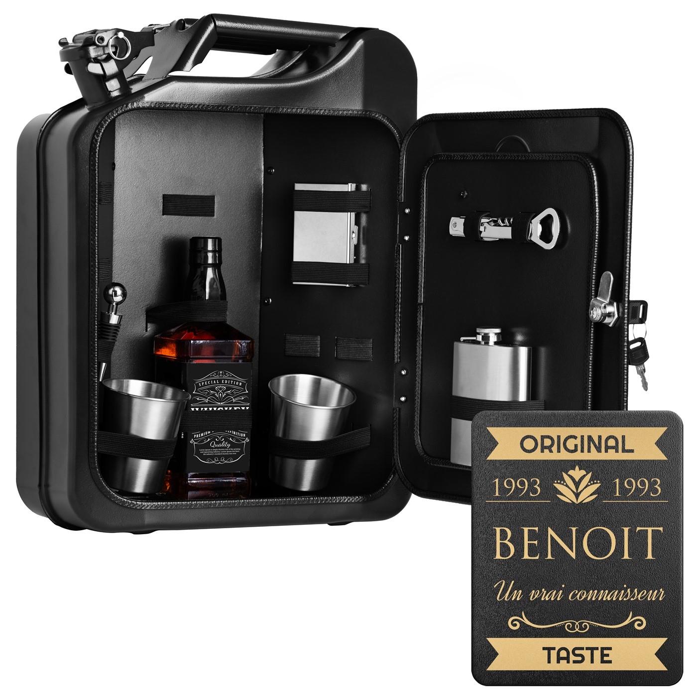 Mini Bar de Murrano con Accesorios y Grabado para Connocedores