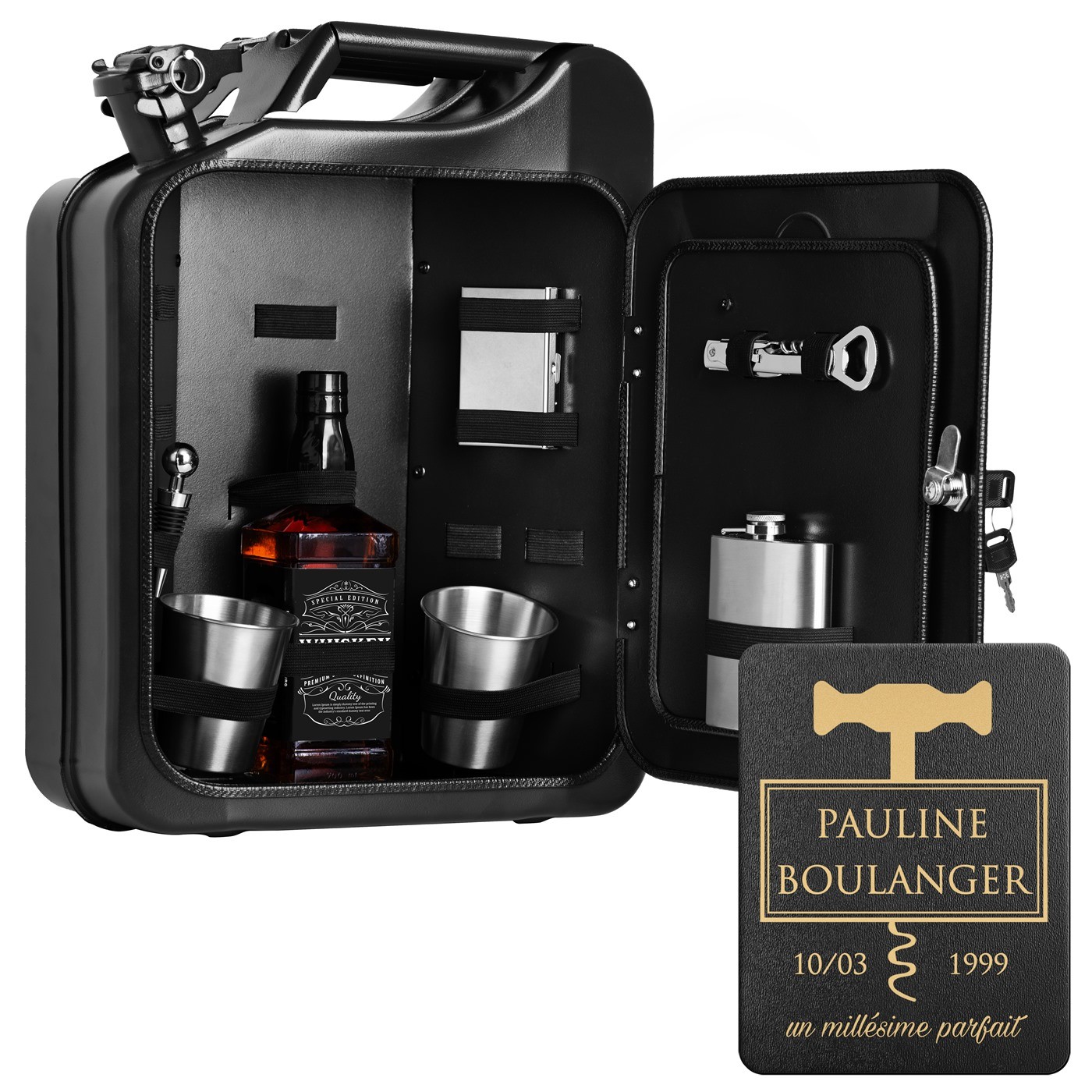 Minibar de Murrano con Accesorios y Grabado para el Cumpleaños de una Mujer