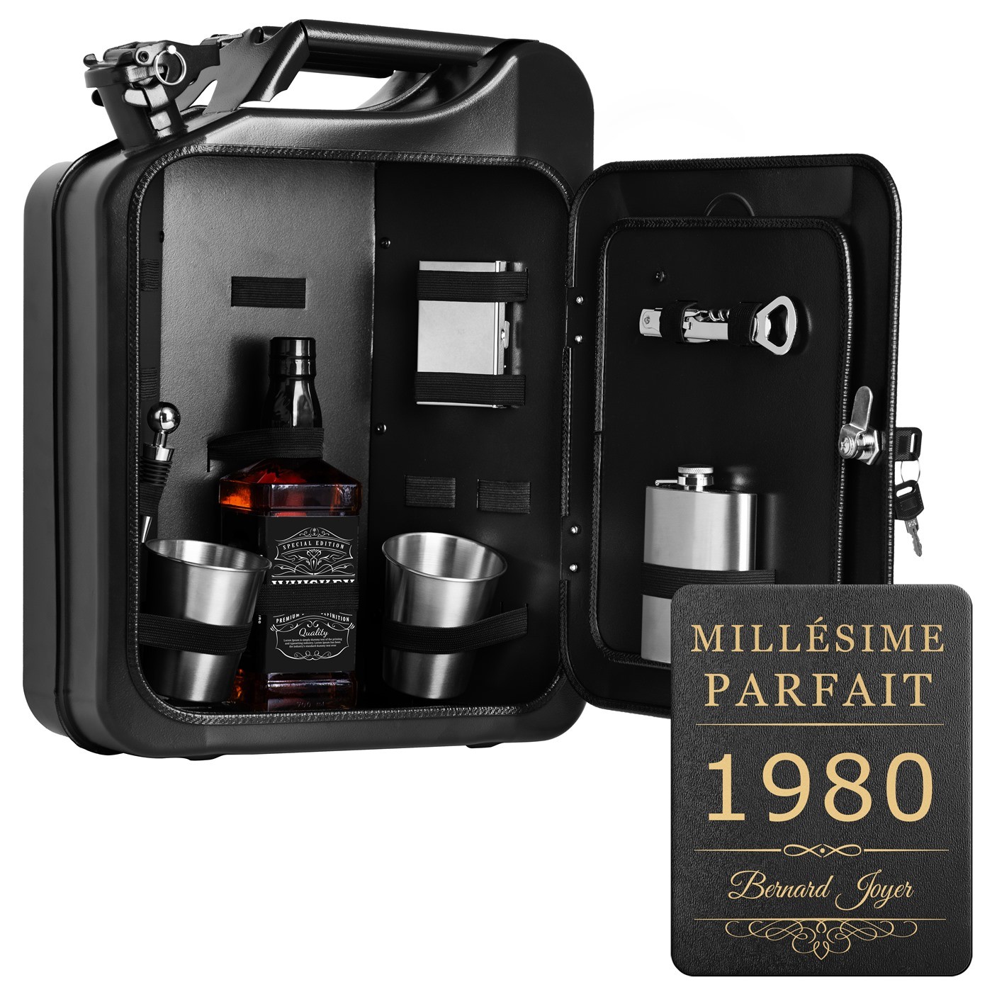 Mini Bar de Murrano con Accesorios y Grabado para el Cumpleaños del Hombre