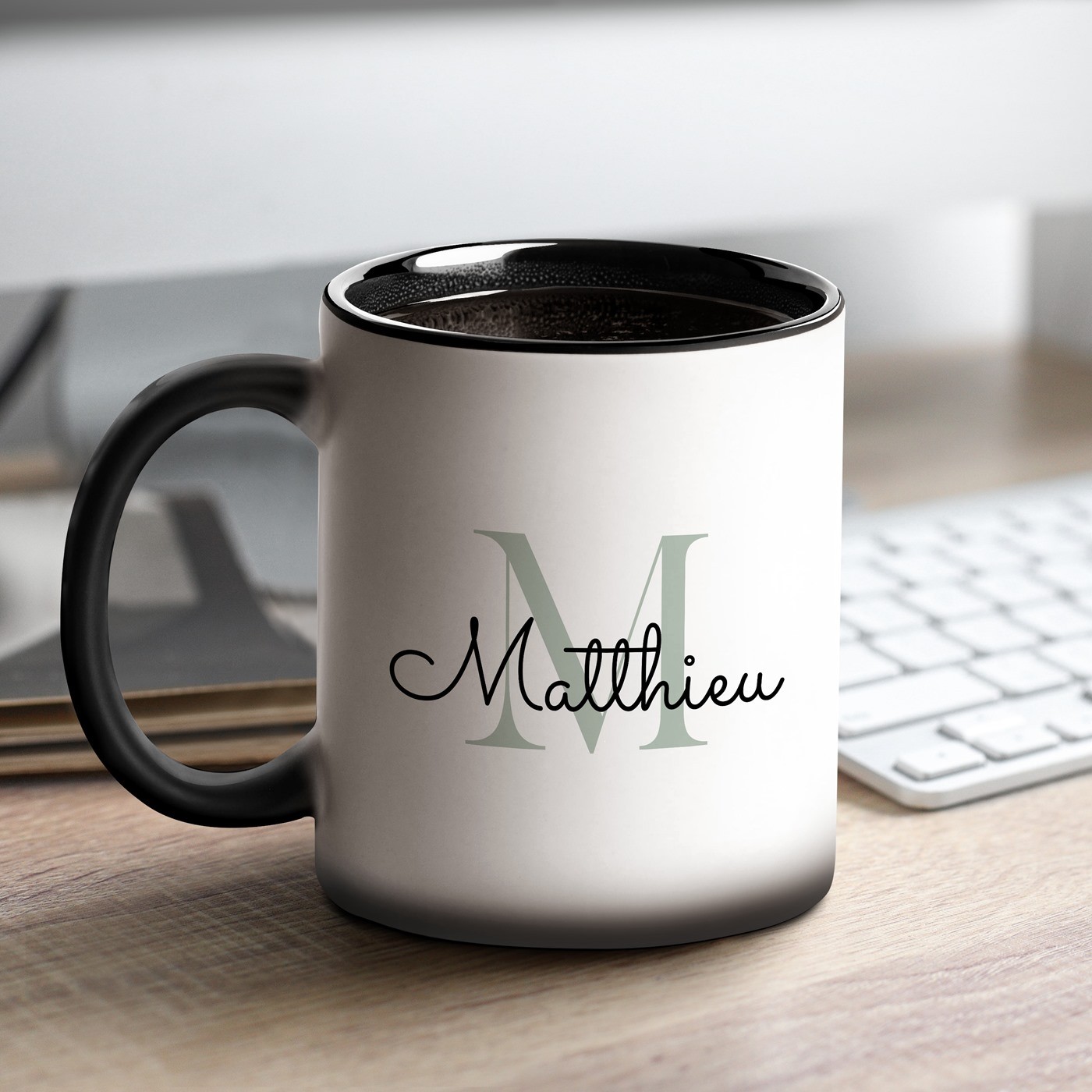 Taza Mágica Murrano - Diseño Sensible al Calor del Negro al Blanco