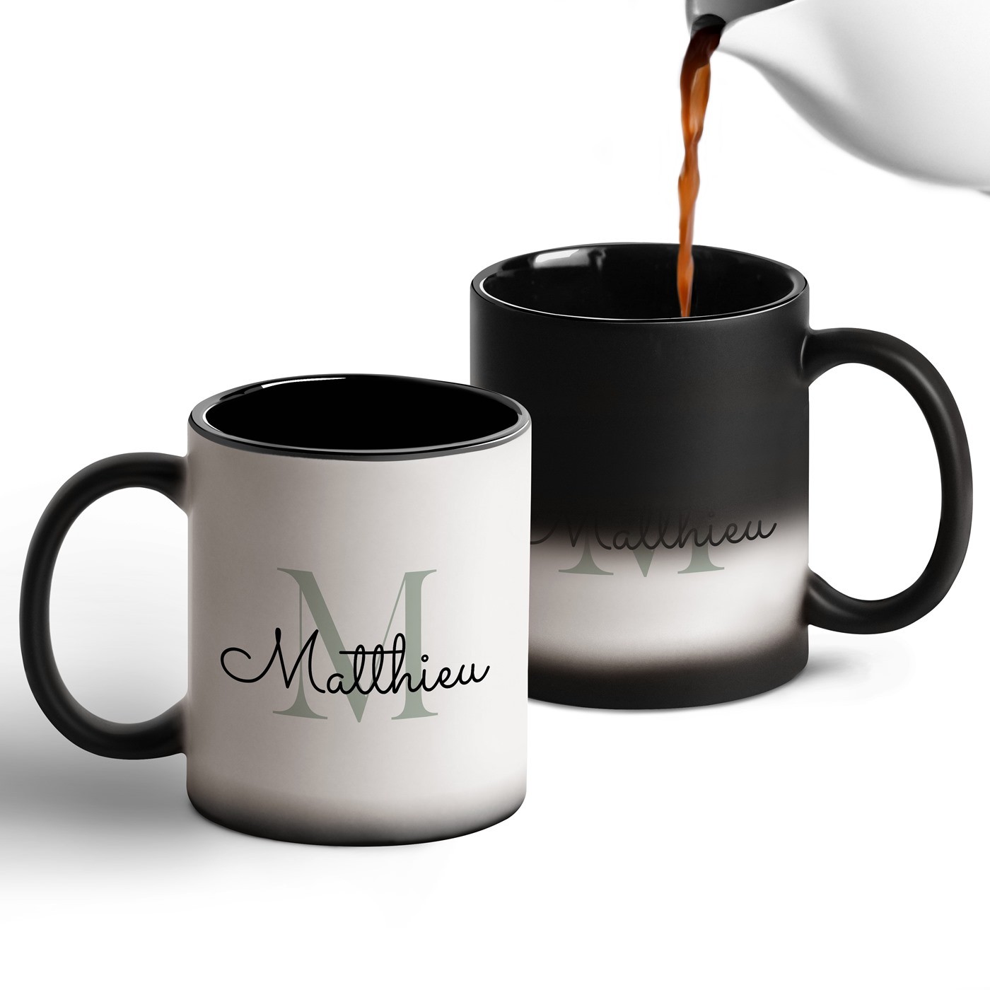 Taza Mágica Murrano - Diseño Sensible al Calor del Negro al Blanco