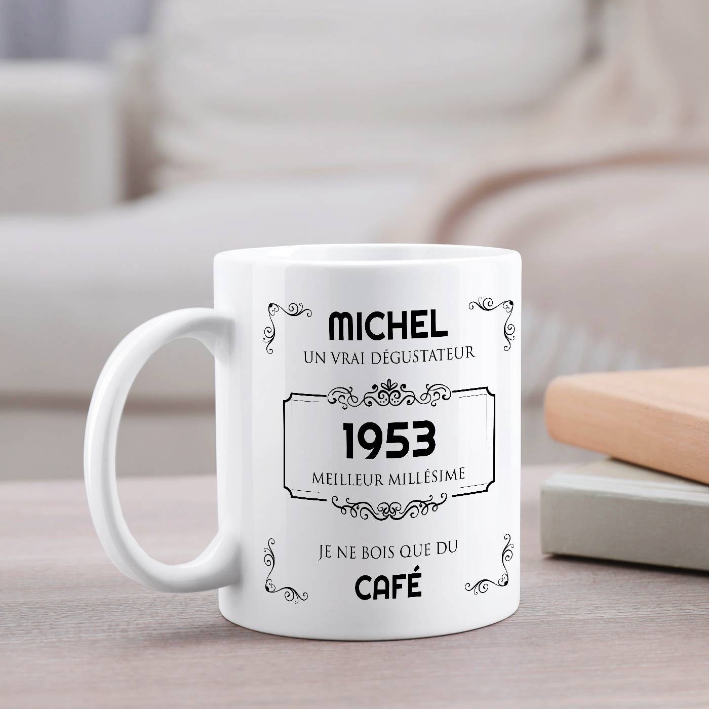 Mug de cerámica blanca Murrano con impresión para hombre - Cumpleaños