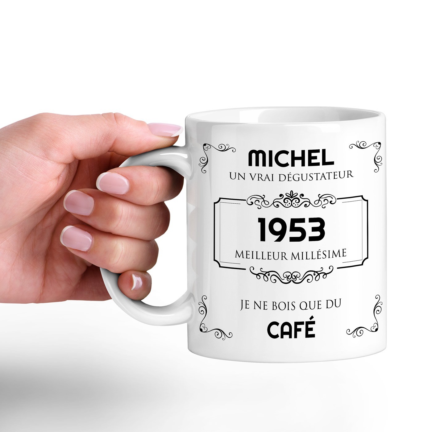 Mug de cerámica blanca Murrano con impresión para hombre - Cumpleaños
