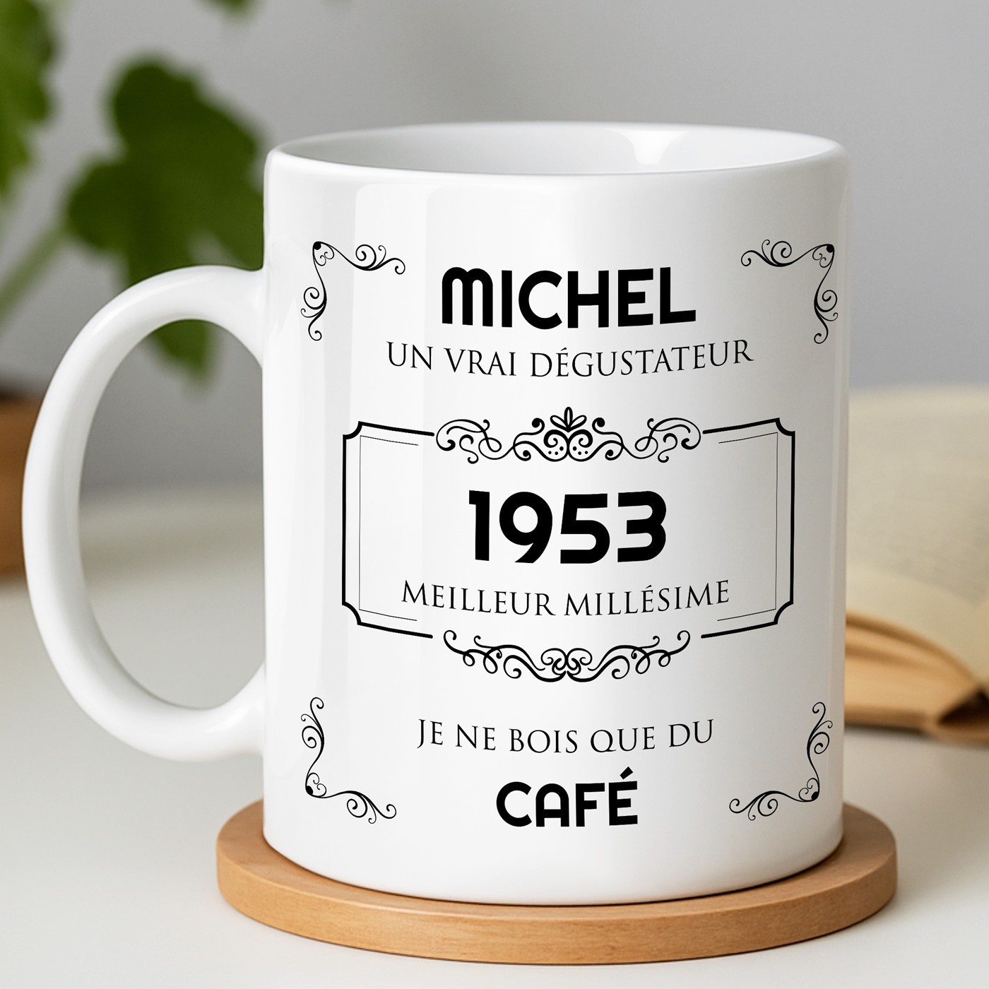 Mug de cerámica blanca Murrano con impresión para hombre - Cumpleaños