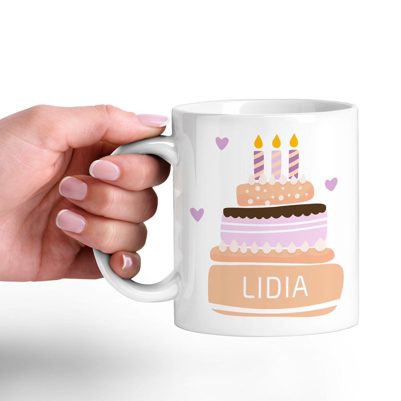 Murrano Ceramic White Mug with 'She' Woman's Anniversary Print