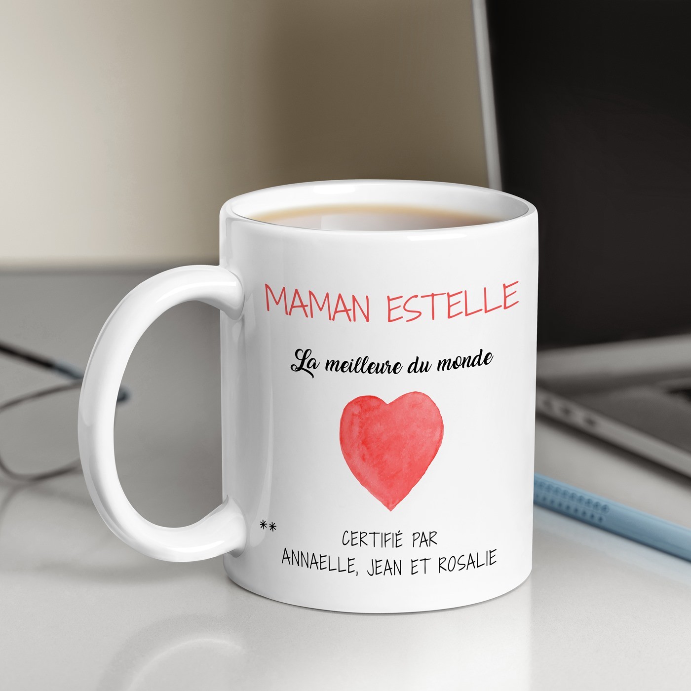Murrano Ceramic Mug with Personalized Print for Mom's Mother's Day