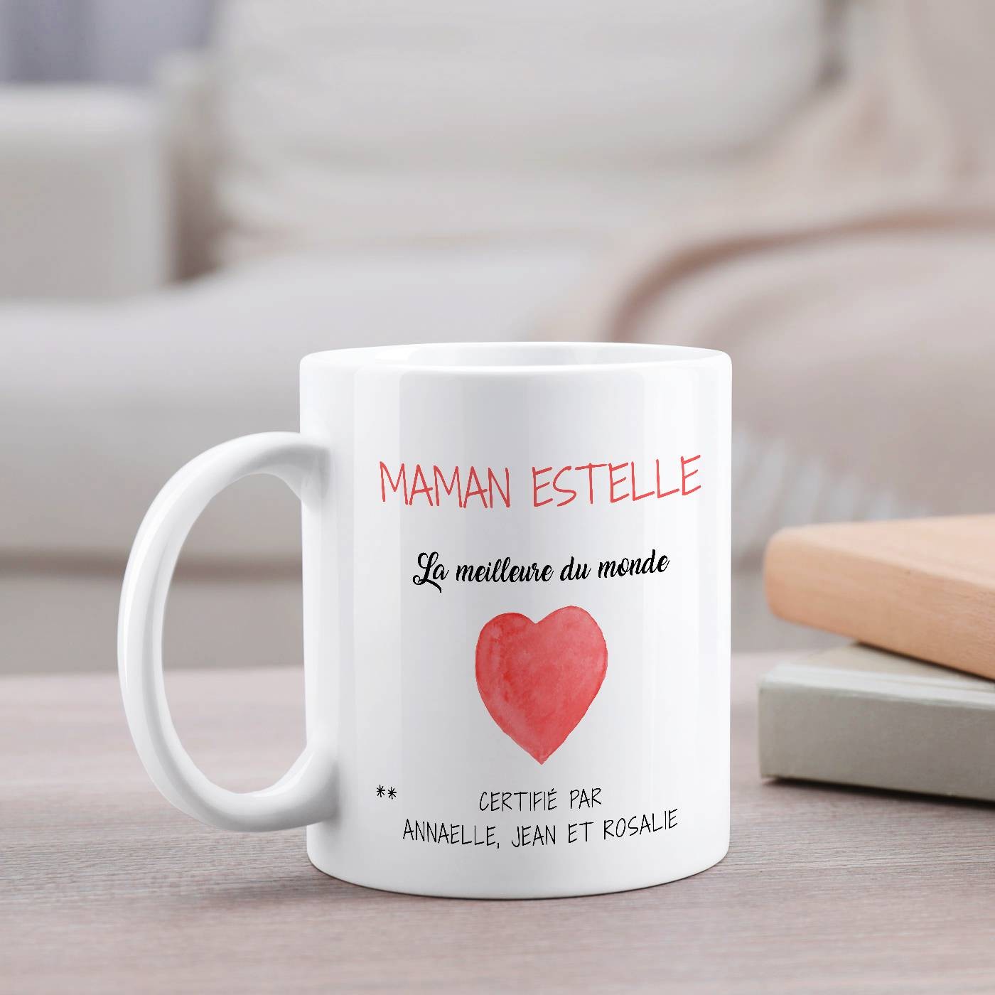 Murrano Ceramic Mug with Personalized Print for Mom's Mother's Day