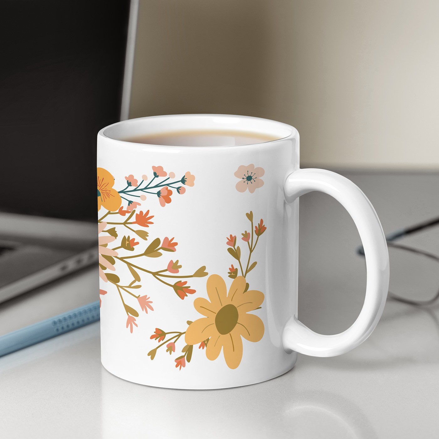 Mug de cerámica Murrano con impresión personalizada para el cumpleaños de mamá