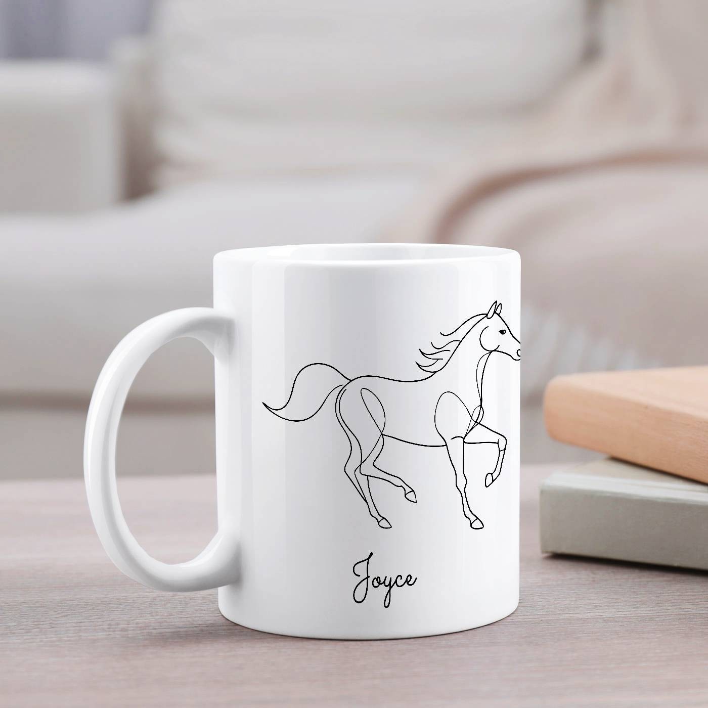 Mug de cerámica blanca Murrano con impresión personalizada para el aniversario de una mujer