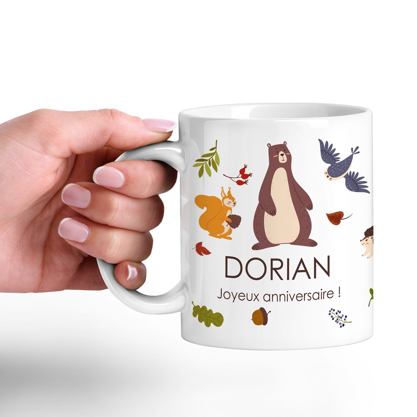 Murrano Ceramic White Mug with Anniversary Son Print