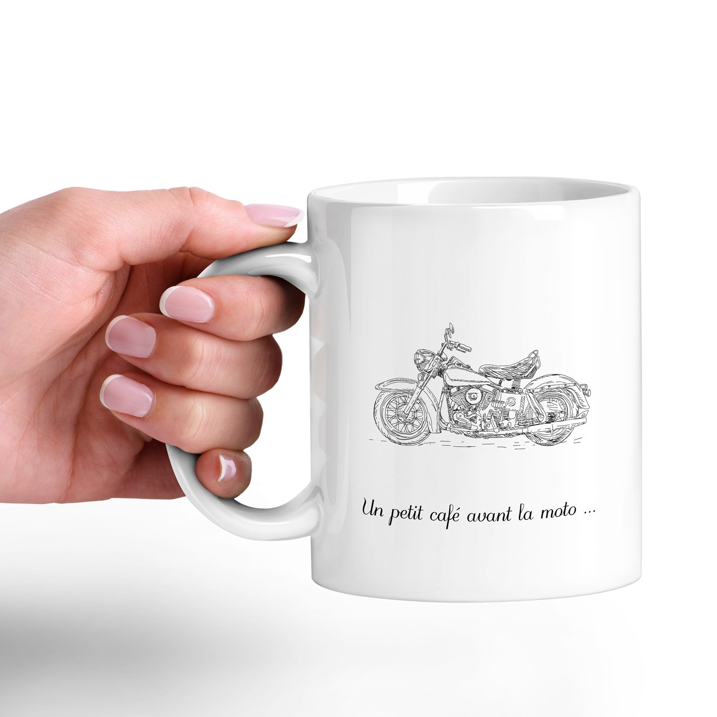 Mug de cerámica Murrano con impresión de motocicleta para hombres