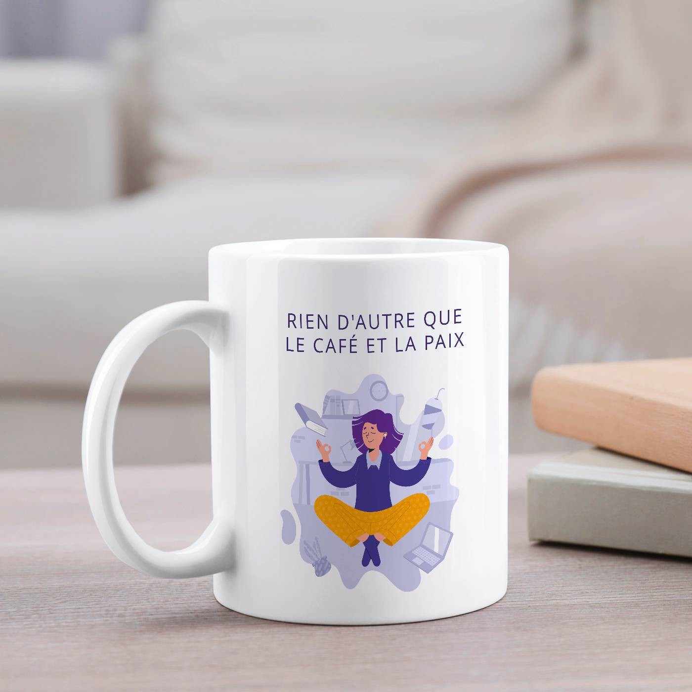 Murrano Ceramic White Mug with Year-End Teacher Impression