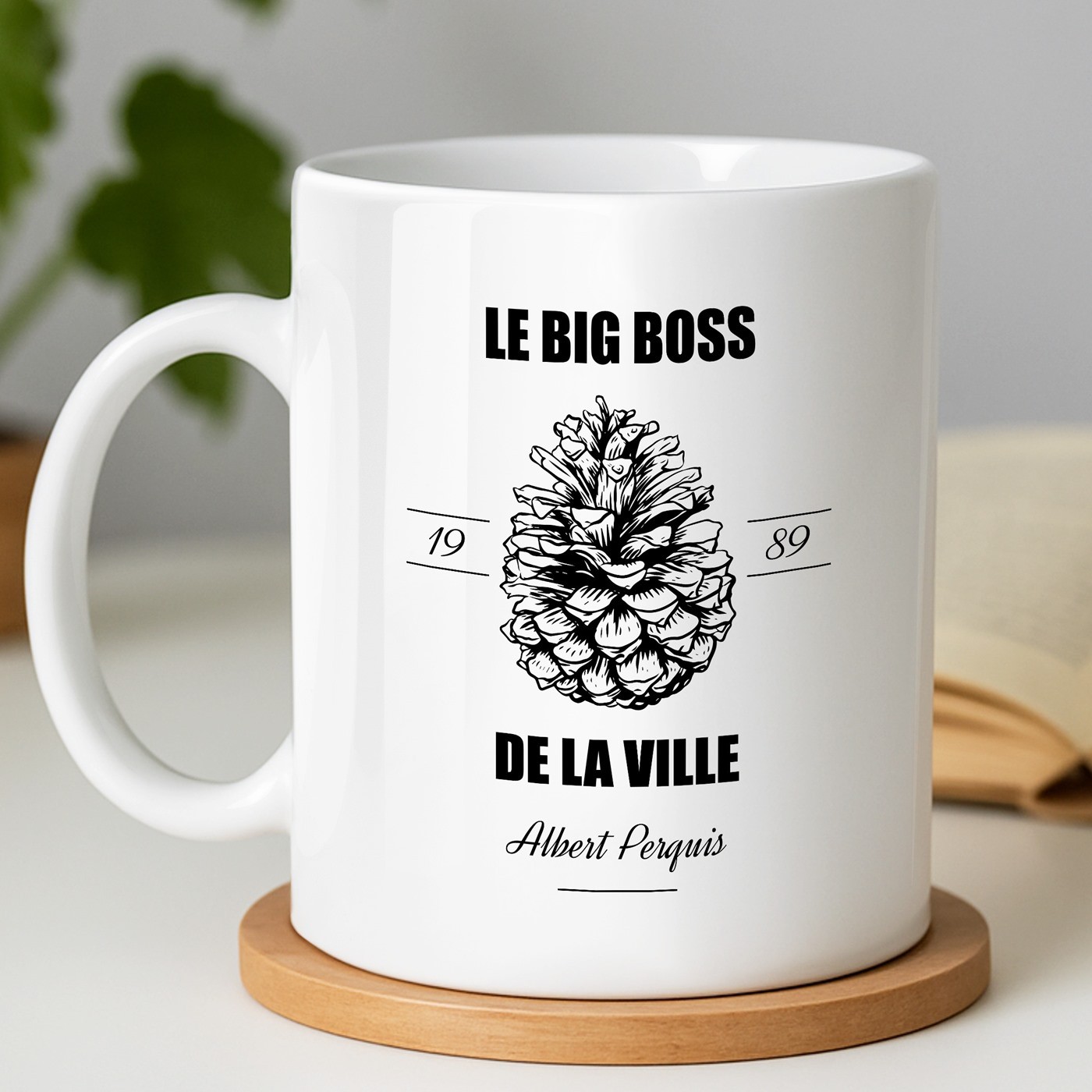 Mug de cerámica Murrano con impresión personalizada para el aniversario de un hombre