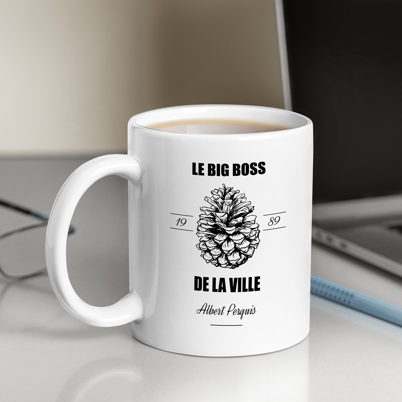 Murrano Ceramic Mug with Personalized Print for Men's Anniversary