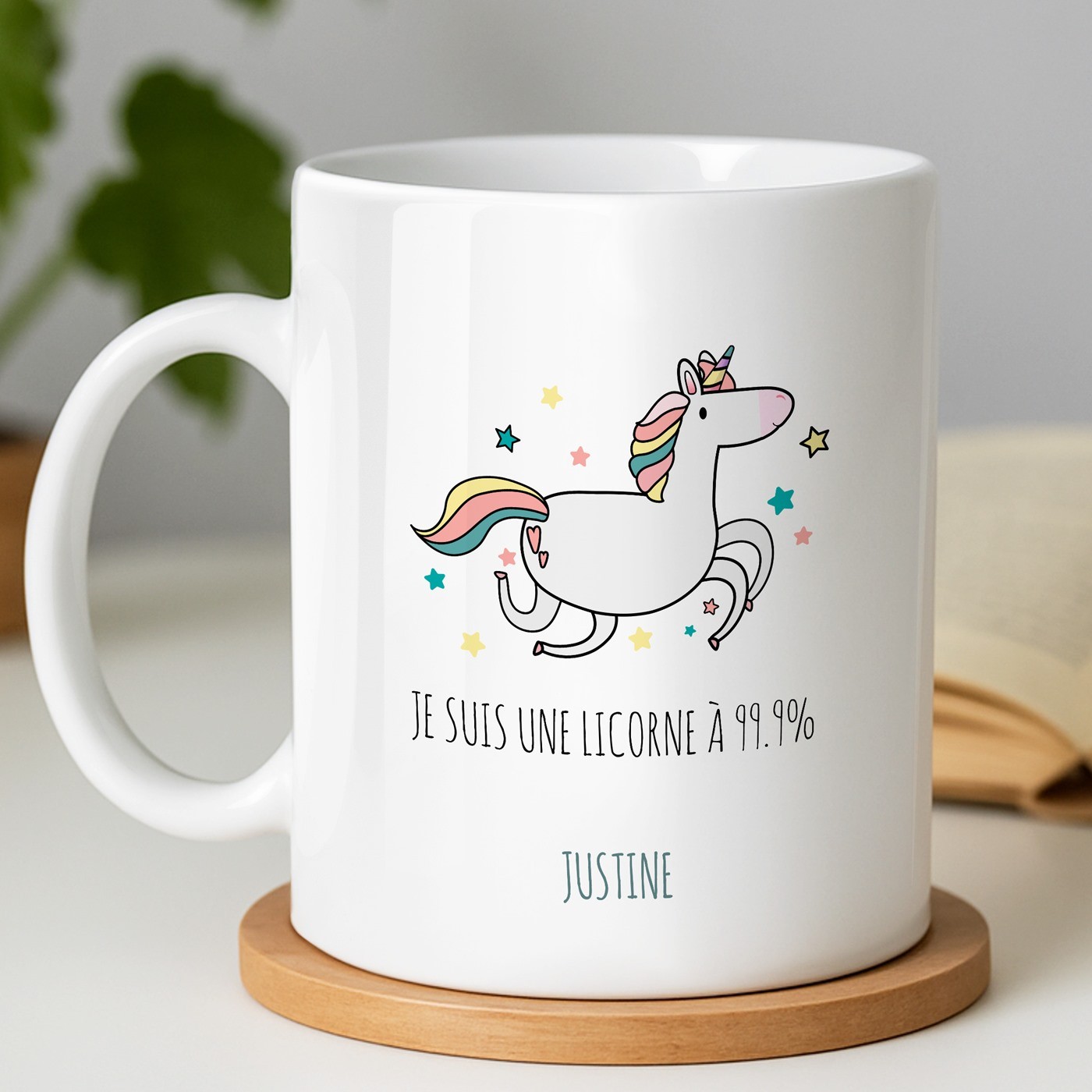 Mug de cerámica Murrano con impresión para el día especial de la niña