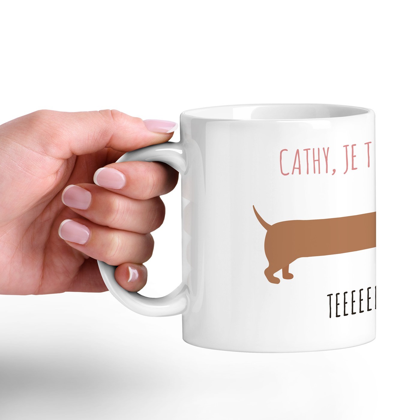 Mug de cerámica blanca Murrano con impresión para el aniversario de la novia