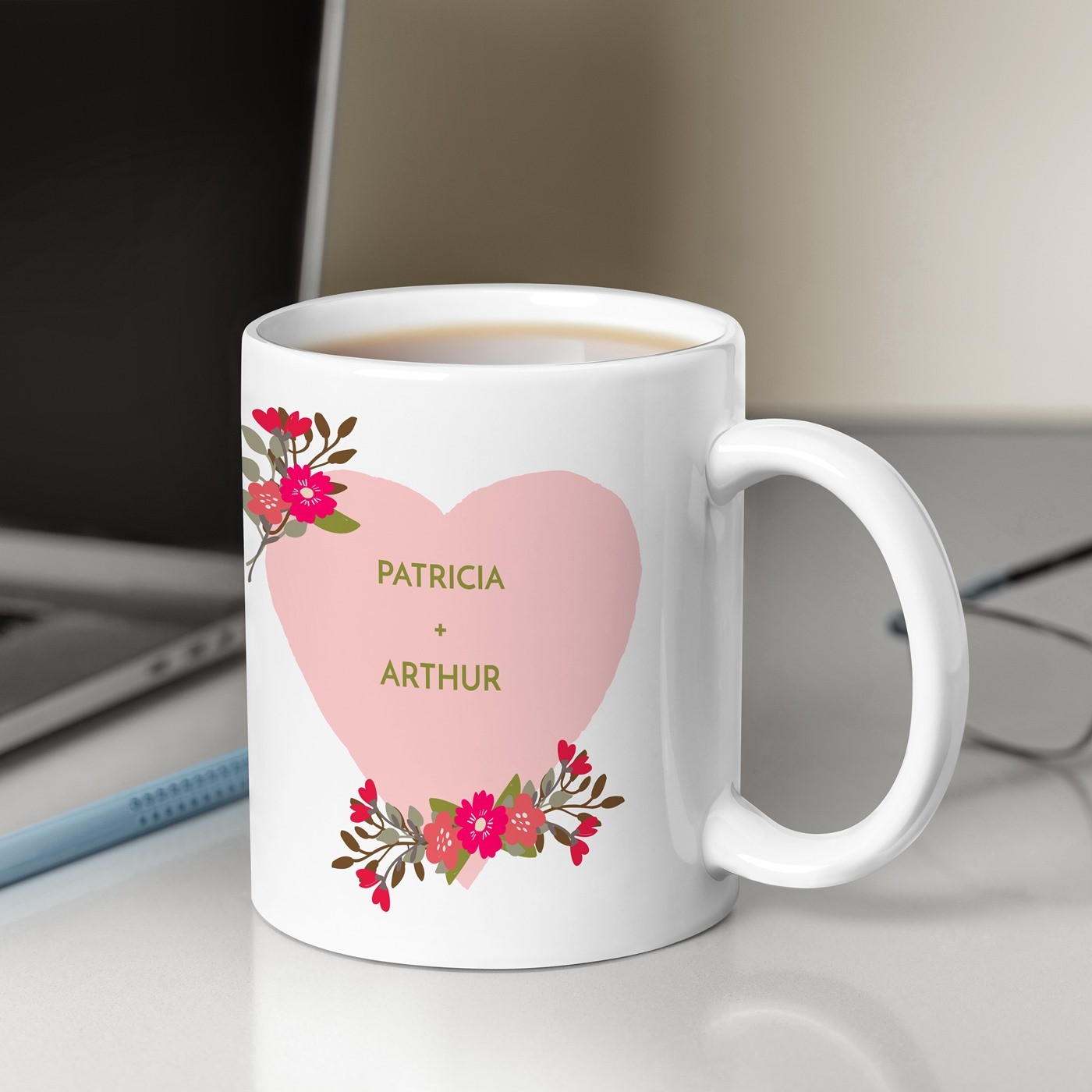 Mug de cerámica Murrano con impresión personalizada para el cumpleaños de mi novio