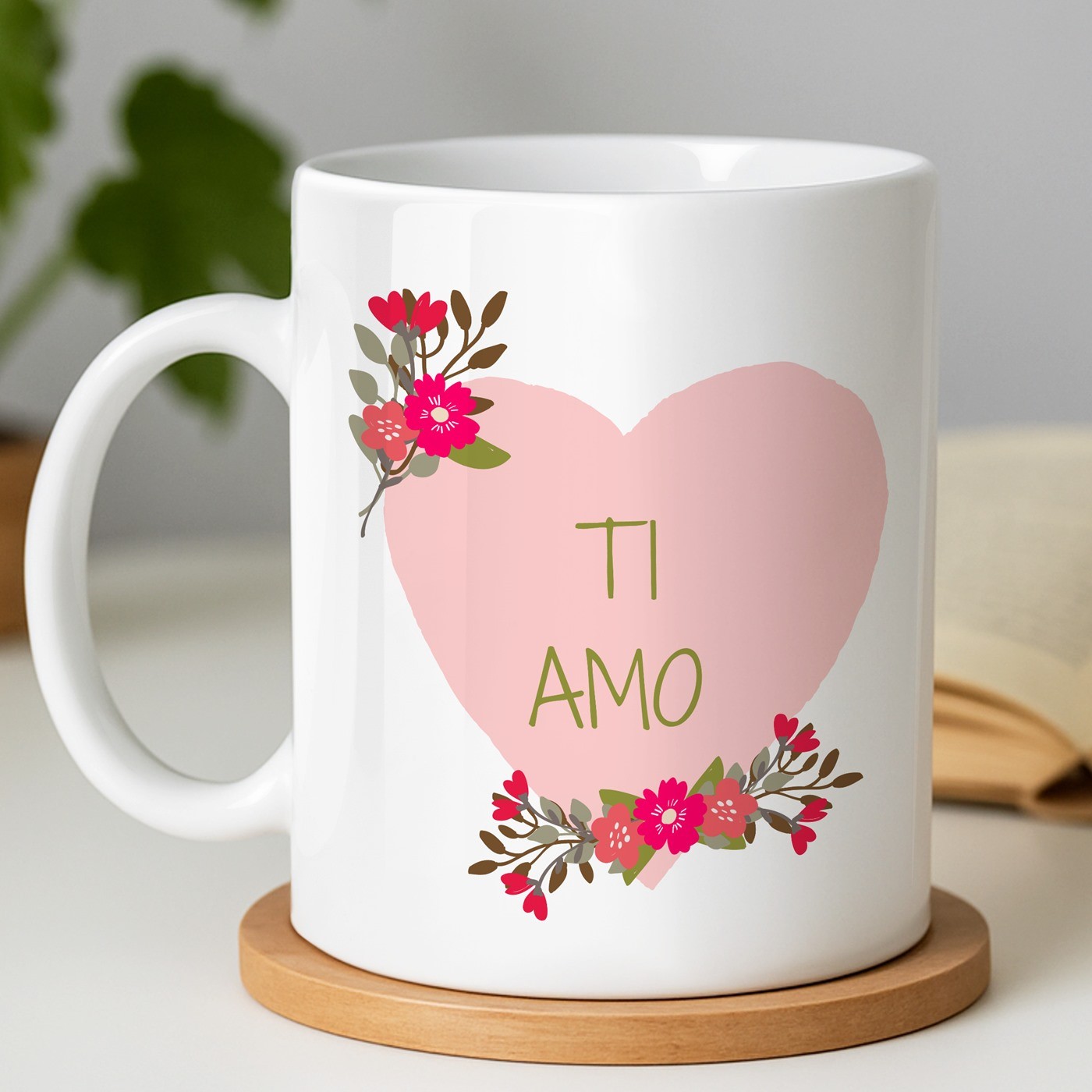 Mug de cerámica Murrano con impresión personalizada para el cumpleaños de mi novio