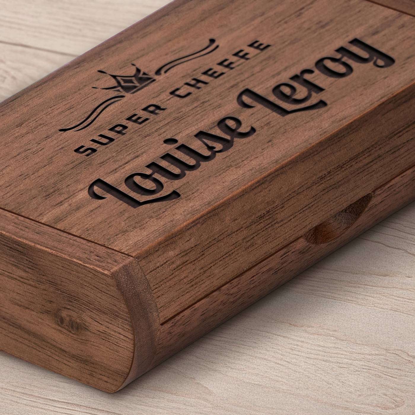 Unidad USB de madera personalizada Murrano de 64 GB con caja magnética